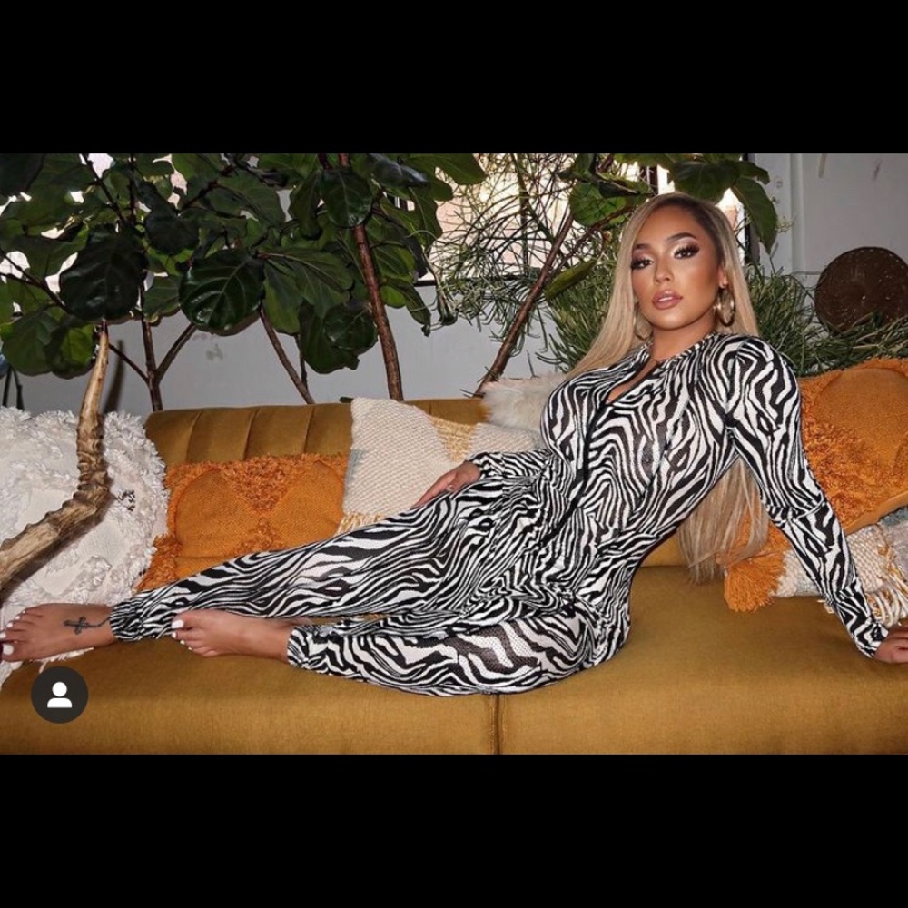 Zebra print jumpsuit